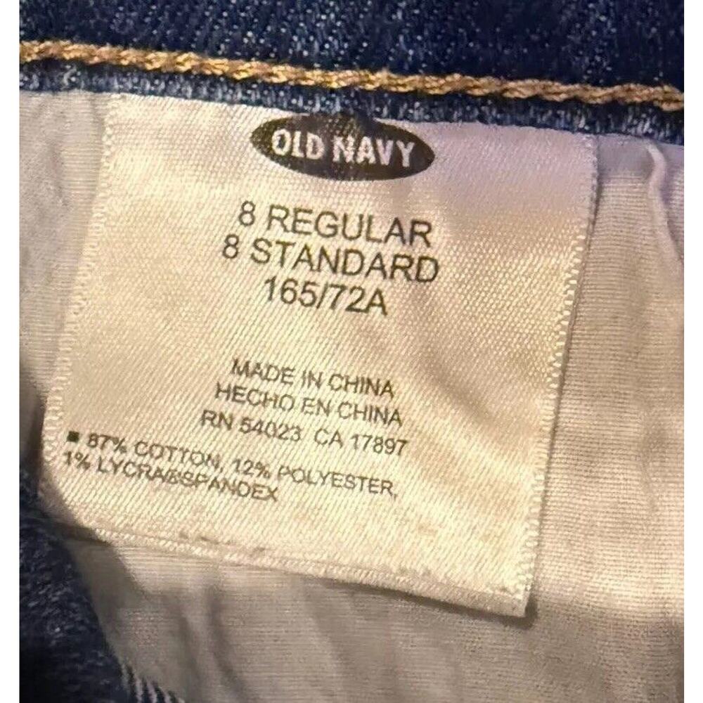 Old Navy The Boyfriend Shorts Womens 8 Blue Denim Dark Wash Faded Cuffed Comfort - Picture 6 of 9